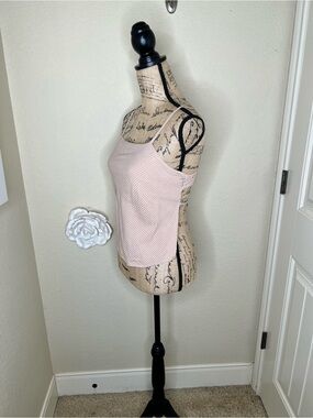 NTM: At Last Pink Gingham Tie Back Cami Tank Top Size Small Cottagecore